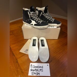 Golden Goose Francy Sneakers Navy Suede